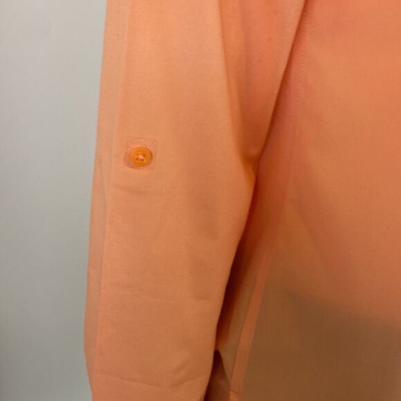 Chico’s No-iron Button Down Blouse with Convertible Sleeves Apricot Size 0 - Picture 4 of 8